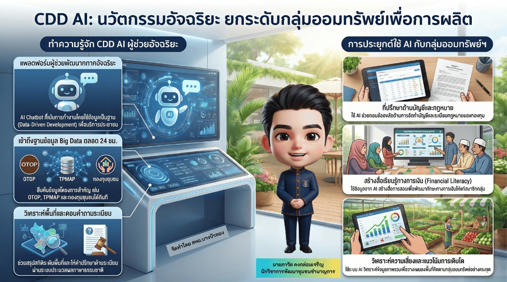 ปฏิวัติงานพัฒนาชุมชน! พลิกโฉมสู่ยุคดิจิทัลด้วย "CDD AI" ผู้ช่วยอัจฉริยะในมือคุณ 