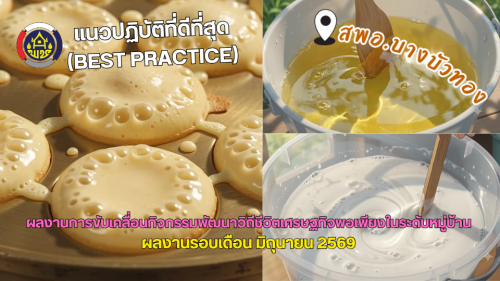Best Practice ของสพอ.บางบัวทอง ผลงานรอบเดือนมิถุนายน 2569